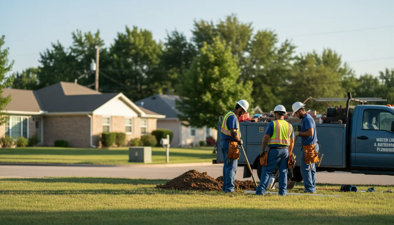 Residential water line and bathroom plumbing service in Republic, MO